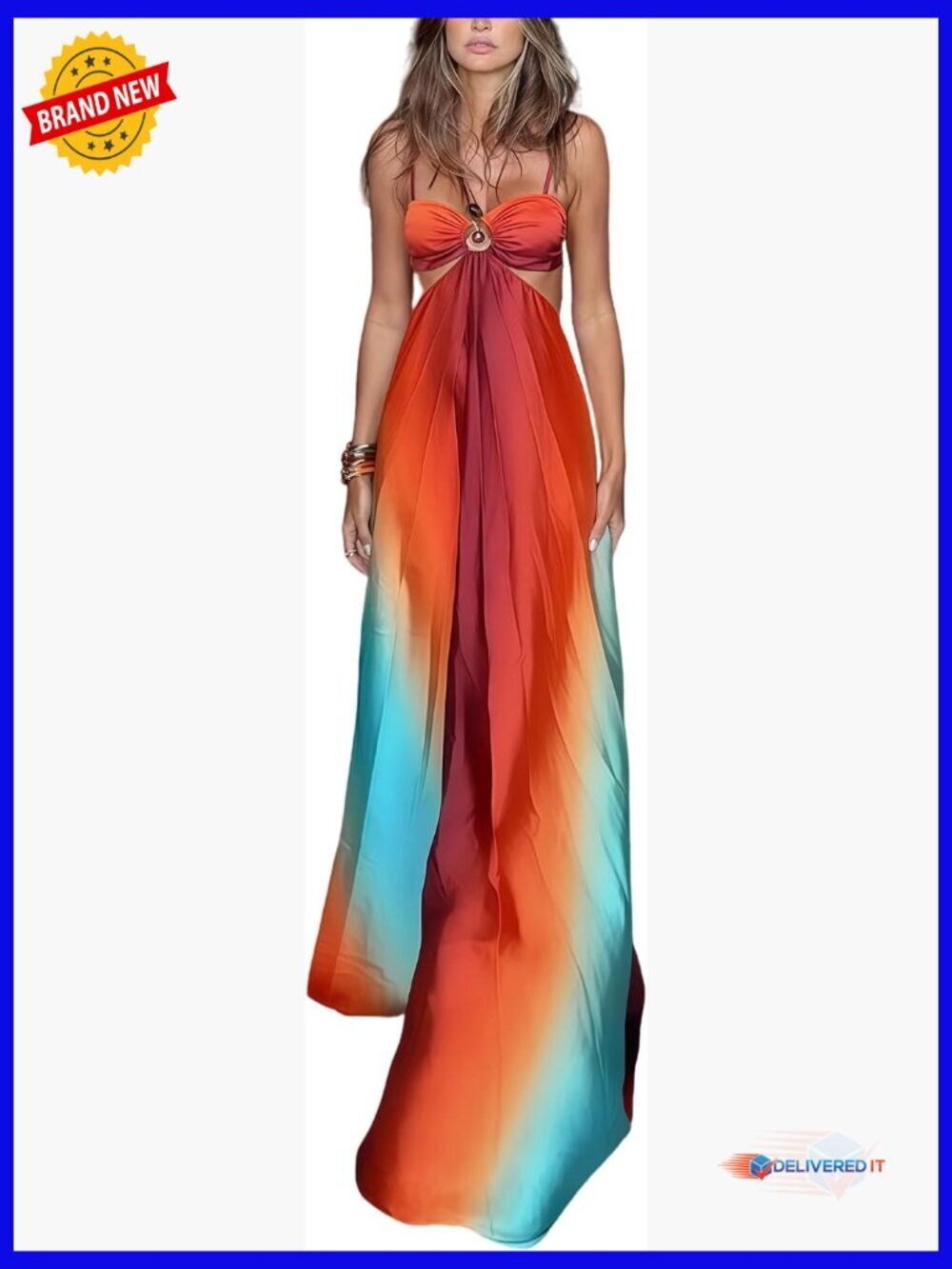 Sexy Off Shoulder Maxi Dress Strapless Halter Cut Out Beach Party Long